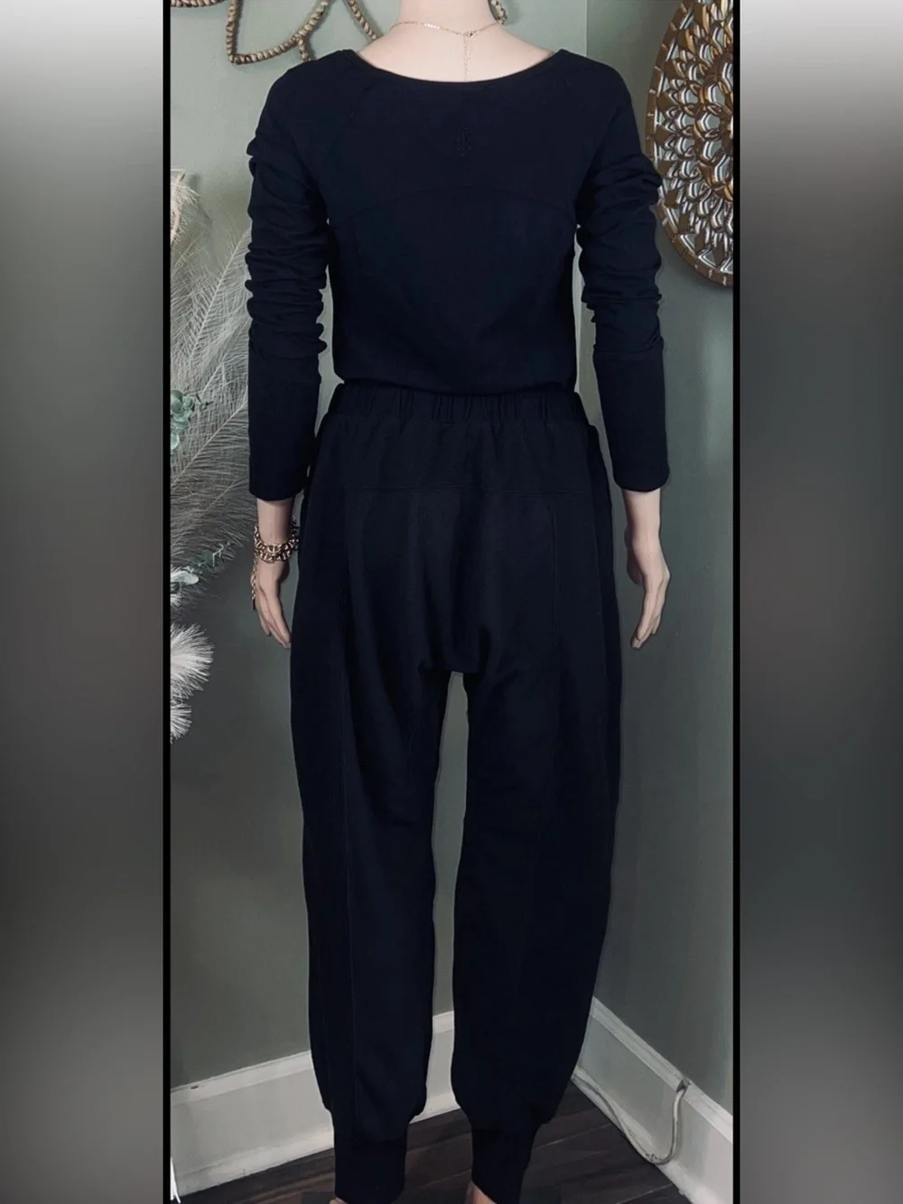 🆕 Free People FP Movement Make It Count One Piece Jumpsuit Long Sleeve Black